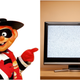 Illustration for article titled Man dressed like cartoon robber clumsily swipes flatscreen from pizza parlorem/em